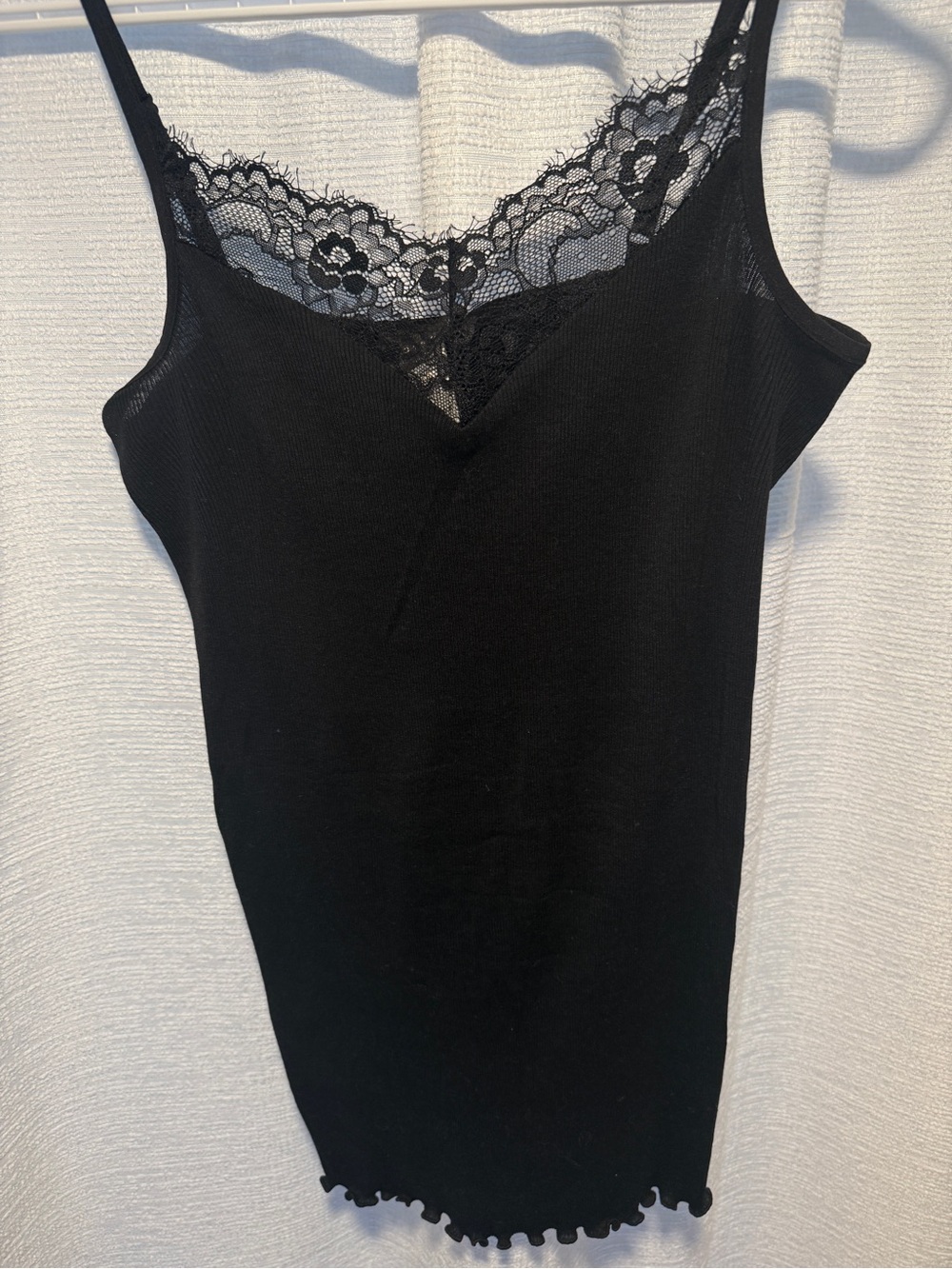 Black Silk Lace Camisole